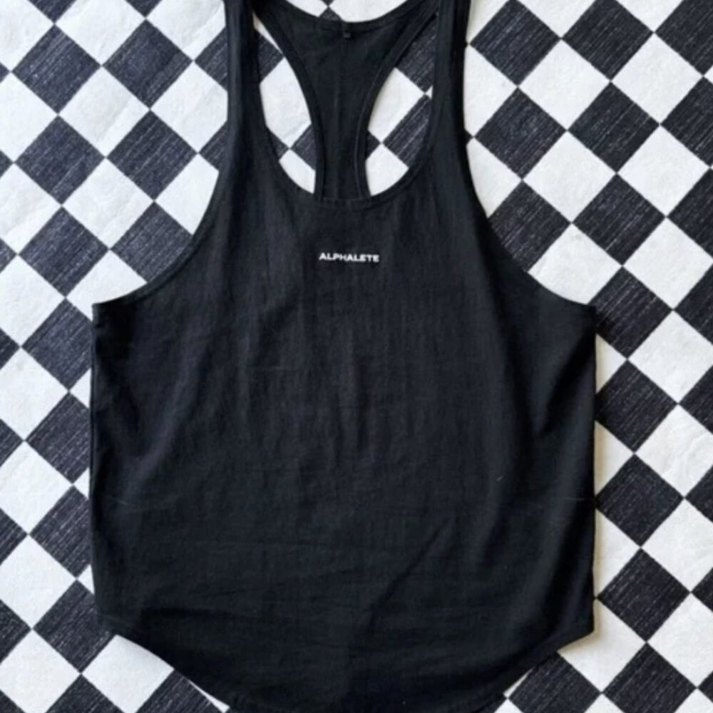 Alphalete Heavy Cotton Core Stringer  Tank- L